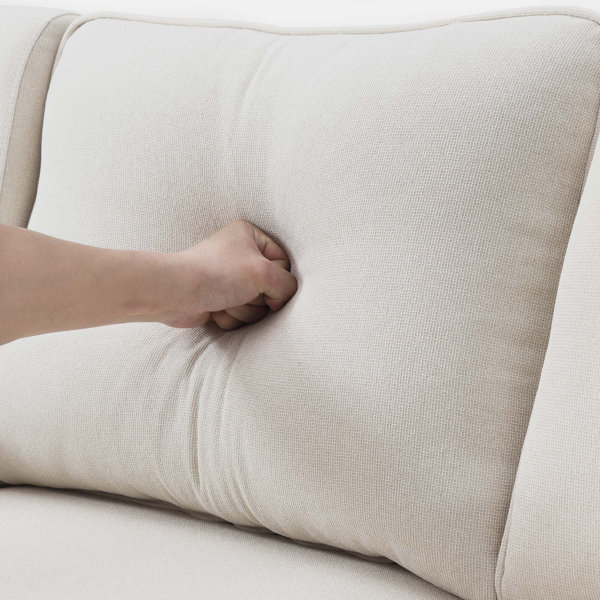 Latitude Run® Upholstered Sofa with Console, 2 Cupholders and 2 USB